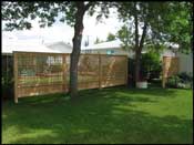 Trellice fence.