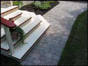 Stone walkway and stairs.